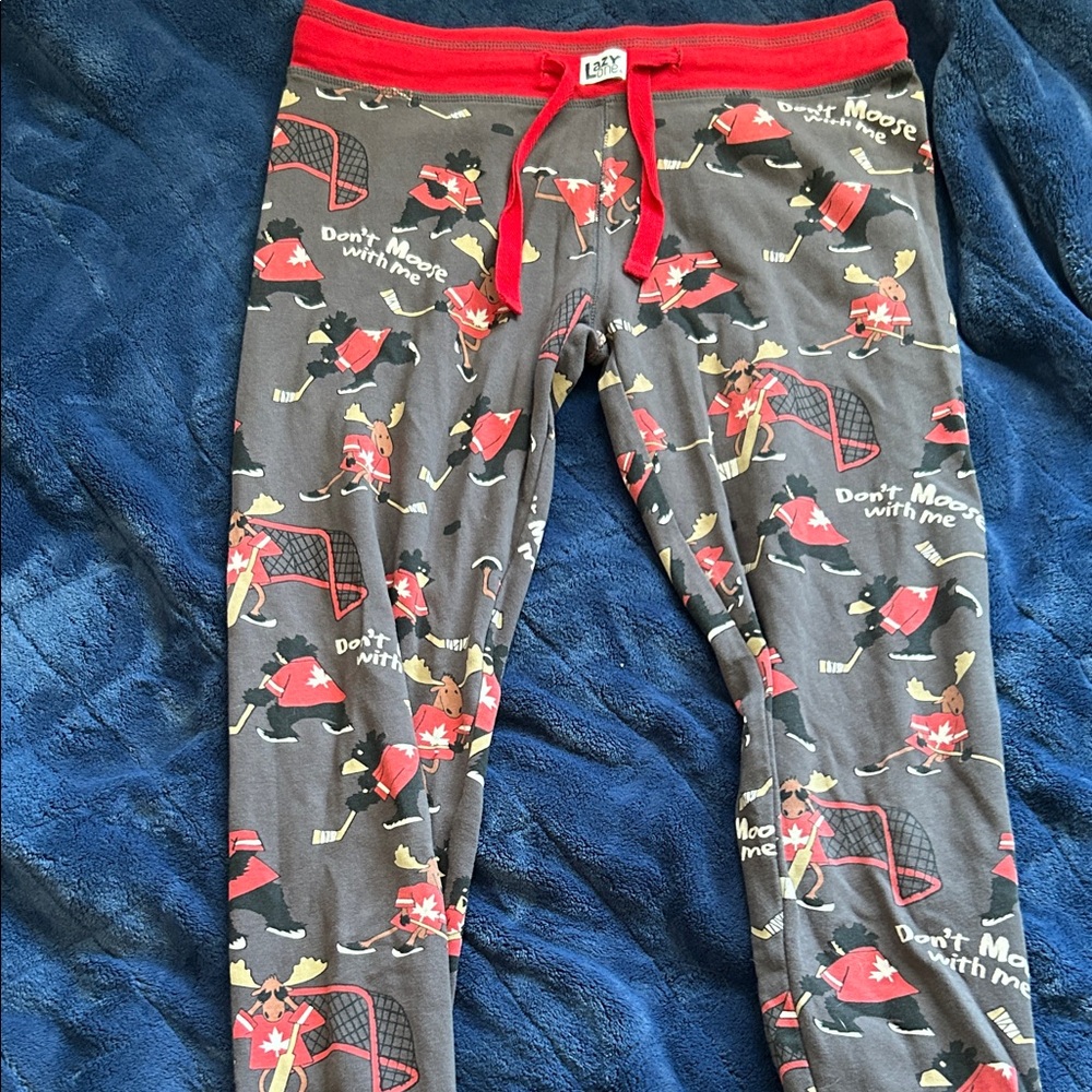 Lazy One Red and Brown PJ Leggings